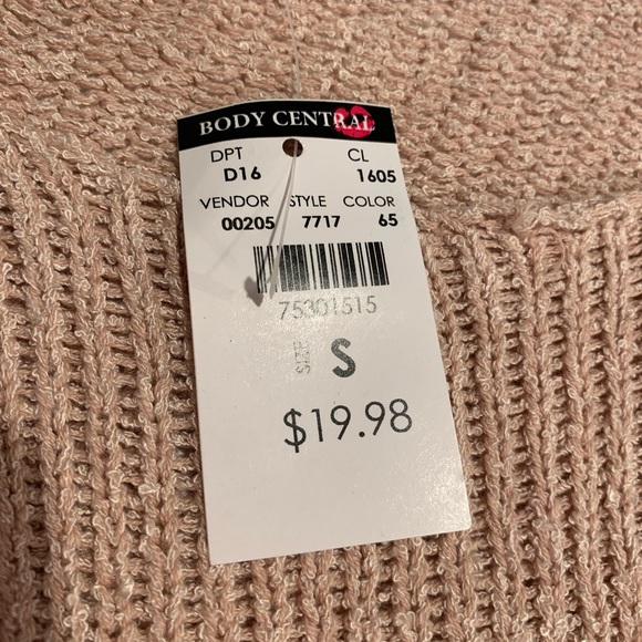 NWT round neck long sleeve crop sweater from Say What? Sz Small - Picture 8 of 8